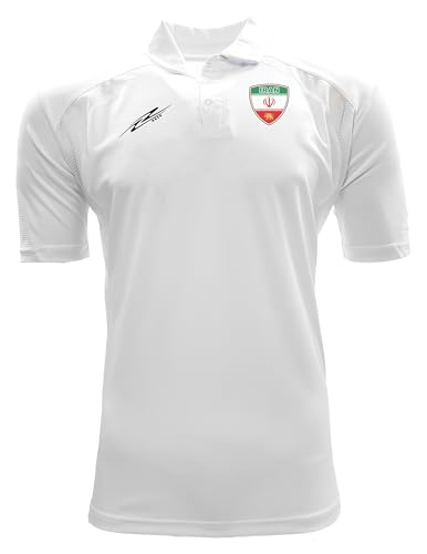 Iran Soccer Polo Shirt Men White Large