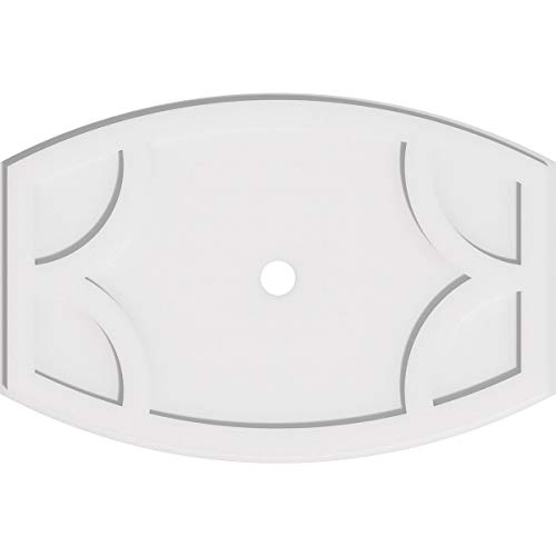 Image of Ekena Millwork CMP32X21KY-02000 Kailey Architectural Grade PVC Contemporary Urethane Ceiling Medallions 32 inchW x 21 3 /8 inchH x 2 inchID x 17 1 /4 inchC x 1 inchP