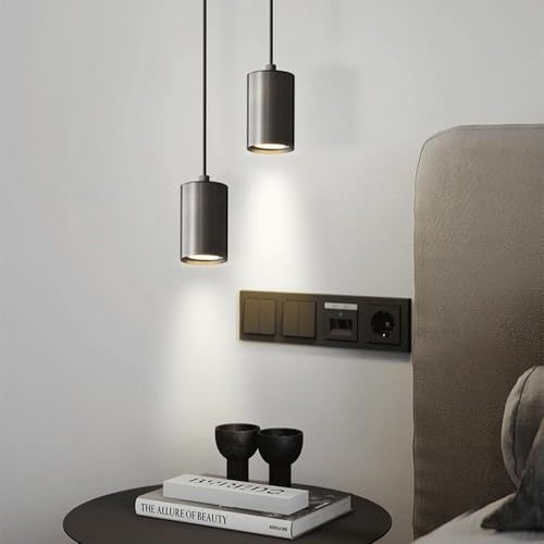 Lámpara de noche de latón minimalista con suspensión LED tricolor 2