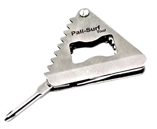 | Ultimate SURF Gift | Keychain - Multi Tool | Fin Key | Wax Comb | Wax Scraper | Bottle Opener | Screwdrivers| + 6 FCS GRUB Screwss