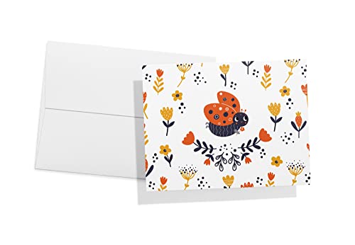 Image of Twigs Paper Little Ladybugs Thank You Cards, 12 Blank Note Cards