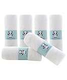 Organic Bamboo Baby Washcloths - Hypoallergenic 2 Layer Ultra Soft Absorbent Bamboo Towel - Newborn Bath & Face Towel - Natural Reusable Baby Wipes for Sensitive Skin - Baby Registry as Shower Gift