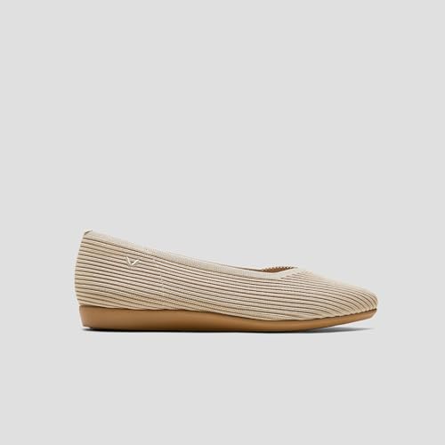 Image of VIVAIA Margot Walker Women's Flats Lightweight Square Toe V Cut Ballet Flats Comfortable Casual Water Repellent Walking Flat Shoes