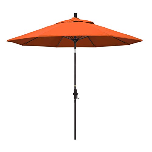 California Umbrella 9' Round Crank Lift, Collar Tilt, Aluminum Pole,