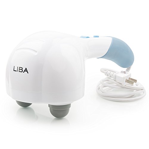 Percussion Therapeutic Deep Tissue Electric Massager – Three Heads, Adjustable Speed Settings & Powerful Motor – For Shoulder, Neck, Back & Body Pain Relief, Stress & Muscle Knots Release (White)