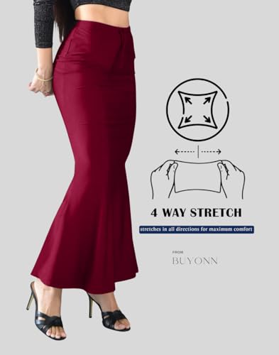 Image of Saree Shapewear Petticoat for Women | Stretchable Saree Shaper | Shapewear for Saree | Petticoat Innerwear | Saree Skirt for Women | Shape Wear for Dresse & Sarees