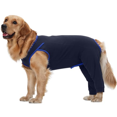 Image of Lelepet Dog Recovery Suit for Rear Legs, Surgery Onesie, Cone Alternative