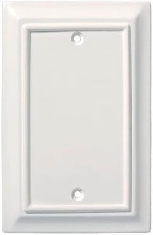 BRAINERD MFG/LIBERTY HDW W13761-W-U WHT WDArc 1G BLNK Plate