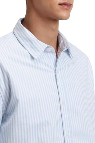 Image of FOREVER 21 Men Striped Regular Fit Striped Shirt