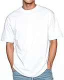 [バロット] Tシャツ メンズ 半袖 無地 肉厚生地 ビッグシルエット シャツ (3XL, ホワイト)