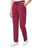 Mondetta Ladies' Straight Leg Cargo Pant (US, Alpha, Large, Regular, Regular, Tibetan Red)