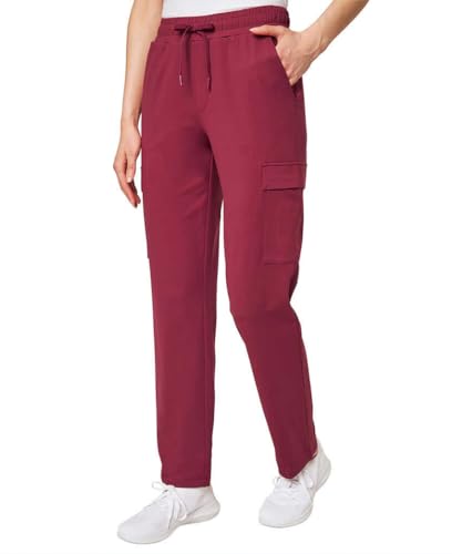 Mondetta Ladies' Straight Leg Cargo Pant (Medium, Tibetan Red)
