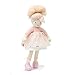 ThreadBear Design Amelie - Peluche a forma di ballerina, con capelli biondi e tutù rosa, ottimo regalo o compleanno per bambini dai 3 anni in su