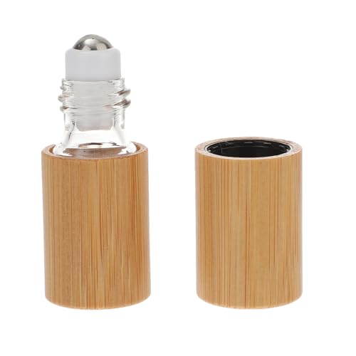 GALPADA Botella Roll Madera para Aceites Esenciales Reutilizable y Portátil Resistente Fugas para Viajes y Perfumes Envase Vacío para Aromas y Humificador