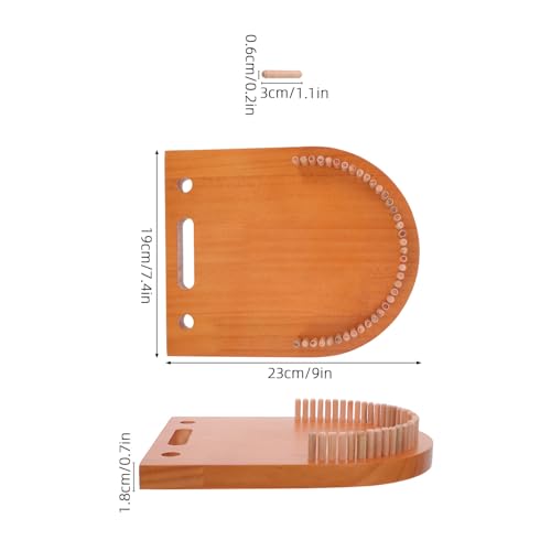 Telar de madera para pulseras DIY, herramienta de joyería portátil 3