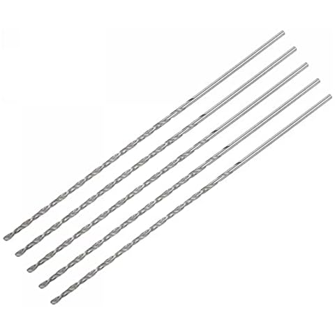 sourcing map 5Stk. Mini Mikro Spiralbohrer 1.5mm extra lang Bohrer 100mm Aluminiumlegierung Cover