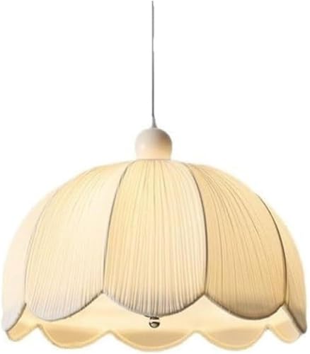Lampe crème plissée vintage pour créer une ambiance douce de chambre à coucher