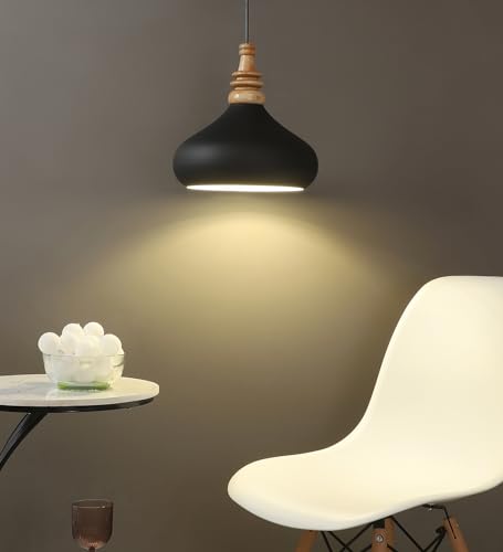 Image of MONI Lights Celling Hanging Light for Room, Table, Holl, Garden House Decoration Pendants Light of Pattern Aluminium Black (Pack of 1) ML-056BLK