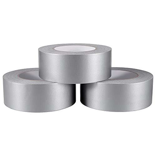 Image of Reniteco Silver Duct Tape- 2 inches x 45 Yards, Waterproof & All-Weather, No Residue, UV Resistant, Heavy Duty for Car, Home & Outdoor Repairs, 3 Rolls