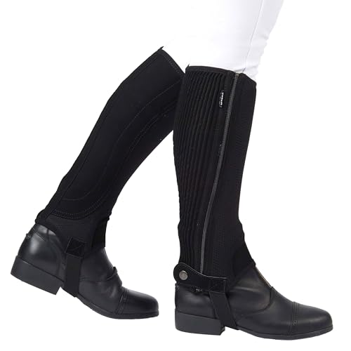 Dublin Easy-Care Mesh Half Chap &mdash; breathable mesh construction for summer riding and hot weather lessons