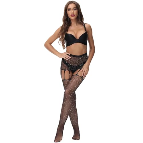 Image of Women's Fishnet Stockings High Waist Tights Suspender Hosiery Sexy Pantyhose