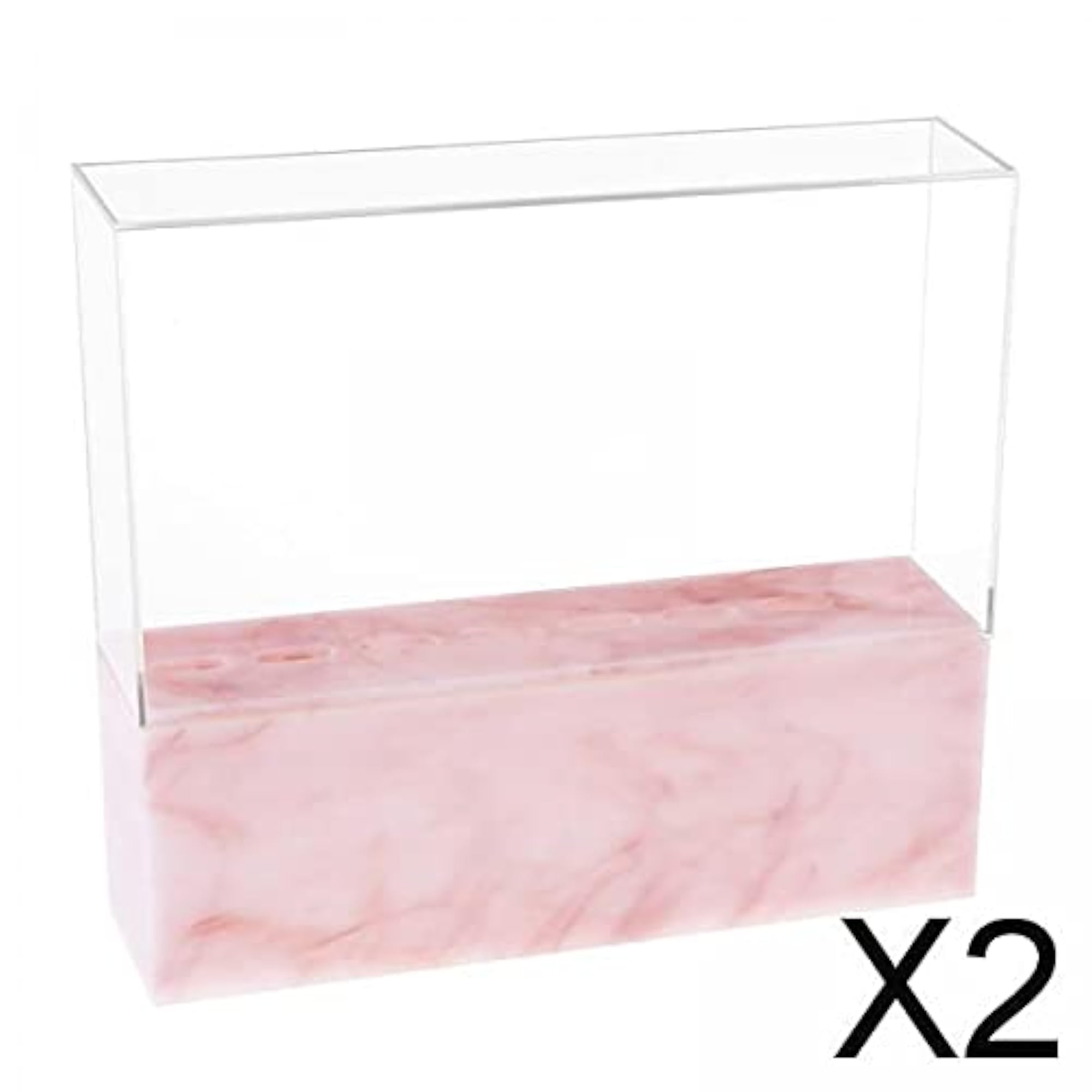 2x Eyelash Grafting Tweezers Acrylic Display Stand Holder