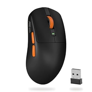 RK ROYAL KLUDGE M30 Gaming Mouse Wireless, 12000 DPI PixArt PAW3311 Sensor, 41g Ultralight, 1000Hz Polling Rate, 2.4G/USB-C/Bluetooth Maus Gaming, 250mAh, Voll programmierbare Tasten, Schwarz