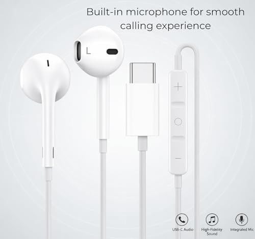 Image of Original for iPhone 15 Pro /16 /17 | USB-C Wired Earphone with Punchy Bass, Clear Calls & Smart Inline Controls