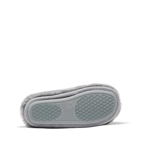 DREAM PAIRS DREAM PAIRS Women's Plush Fuzzy Slip on Indoor Outdoor Winter House Slippers,Size 9-10,Dark Grey,GEROLDY