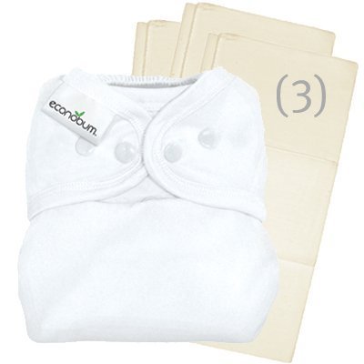 Econobum One Size Cloth Diapers Trial Pack (White)