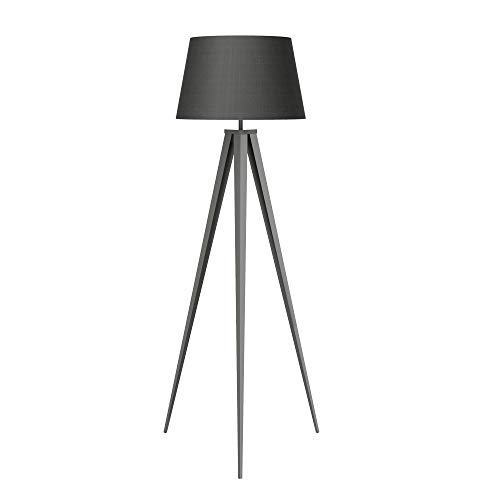 ambiore. Berlin Tripod Floor Lamp - 61 inch Modern for Living Room Office 3 Legs Lamp - Metal Standing Lamp Grey Tripod with TC Fabric Shade