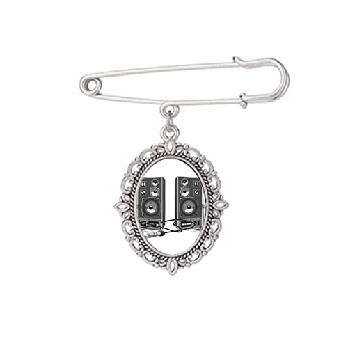 Broche haut-parleur musical pour accessoiriser un look de concert