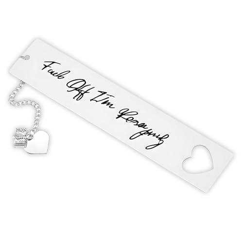 LXUEJIE 1 Pcs Funny Bookmark Gift, Bookmarks for Women, Cute Bookmarks for Books Lovers, Novelty Book Marks for Readers, Stocking Stuffers for Teens Friends Teachers, Funny Book Accessories for Men