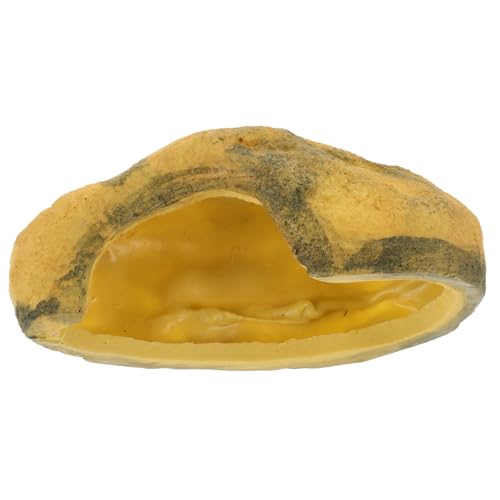 GALPADA Reptile Cave Shelter for Bearded Dragons Turtles Snakes Realistic Resin Hideout for Relief Comfort for Reptiles Enhances Habitat Aesthetics