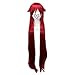 Produktbild COSPLAZA Perücke Cosplay Wig Black Butler Grell Sutcliff Lange weinrot Anime Haar