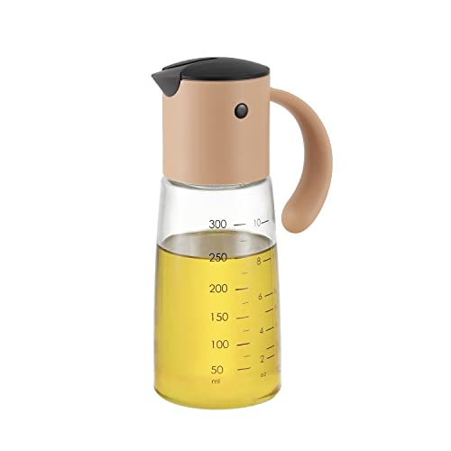 Vucchini Kitchen Leakproof Cooking Olive Oil & Vinegar Dispenser Bottle ,300 ml 11oz with Non-Drip Spout and Non-Slip Handle, Gift