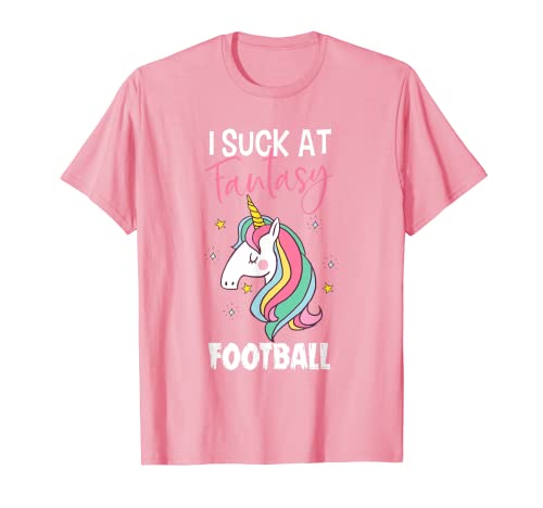 I Suck at Fantasy Football Unicorn Rainbow Loser Hombre Regalo Camiseta