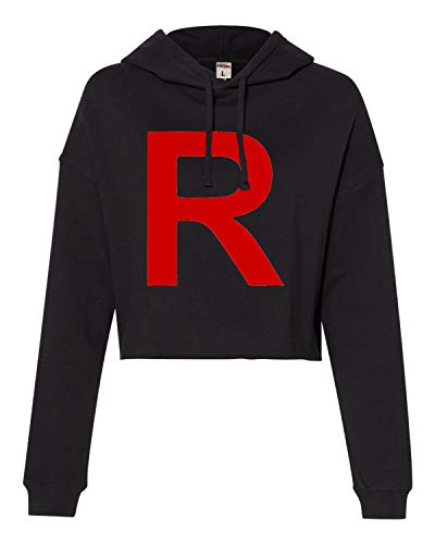 Go All Out Small Black Womens Team Rocket Cropped...