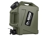 COOZMENT 3.2G (12L) Portable Water Jug with Spigot, BPA Free Green Storage Tank for Camping, Hiking, Emergencies