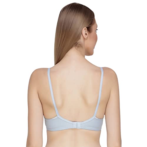 Image of Women Padded Printed Bra - Made of Pure Cotton Full Coverage Non Wired Seamless Pushup Soft Cup for T-Shirt Saree Dress Sports Garment for Daily Use Everyday