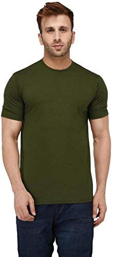Green Solid Colour t-Shirt Regular fit 100% Cotton Bio Washed Round Neck Cotton Tshirts for Men & Women Regular fit T-Shirt