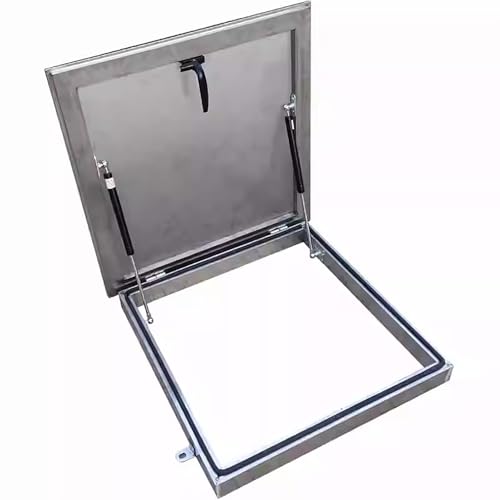 Ventana Trampilla de Escape de Acero Inoxidable para Ventilación de Techo, Placa de Cubierta de Trampilla de Techo de Metal Galvanizado a Prueba de Lluvia, Salida de Escaleras de Sótano(85x85cm(33.15x