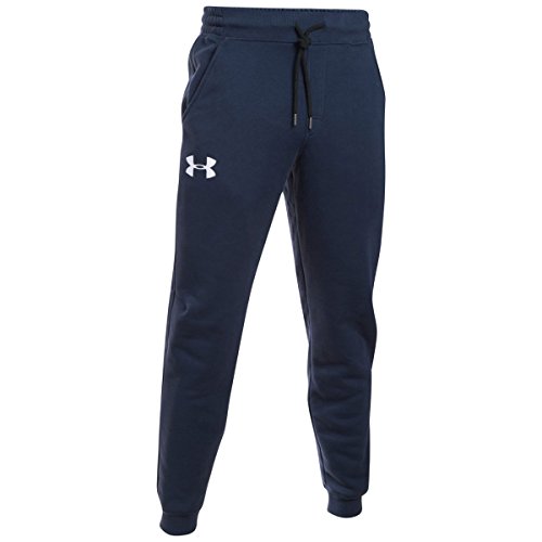 Under Armour, Rival Cotton Jogger, Pantaloni Sportivi, Uomo, Blu (Midnight Navy/White 410), XL