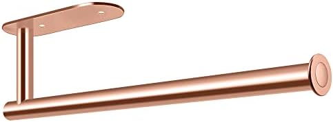 MGahyi Paper Towel Holder Under Cabinet, Self-Adhesive or Screws, Paper Towel Roll Rack for Kitchen, Bathroom, 304 Stainless SteelPaper Towel Holder (Rectangle-Rose Gold)