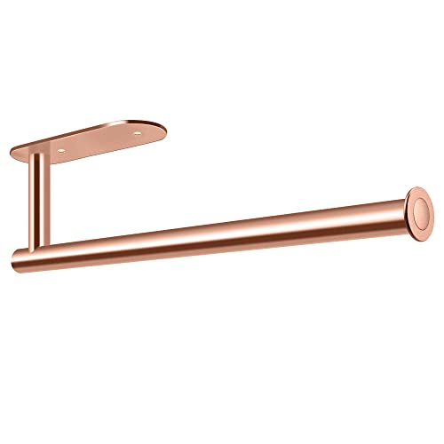 Mgahyi Paper Towel Holder Under Cabinet, Self-Adhesive Or Screws, Paper Towel Roll Rack For Kitchen, Bathroom, 304 Stainless Steelpaper Towel Holder (Rectangle-Rose Gold) #TOP2