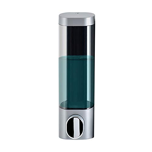 Preisvergleich Produktbild GHJGTL Manuelle Seifenkiste Wandmontierte Punch-Free Einzelne Doppelkopf-Seifenspender Händedesinfektionsmittel Box Reinigungsmittelflasche Geeignet Für Küche Bad Silber (Size : Single)