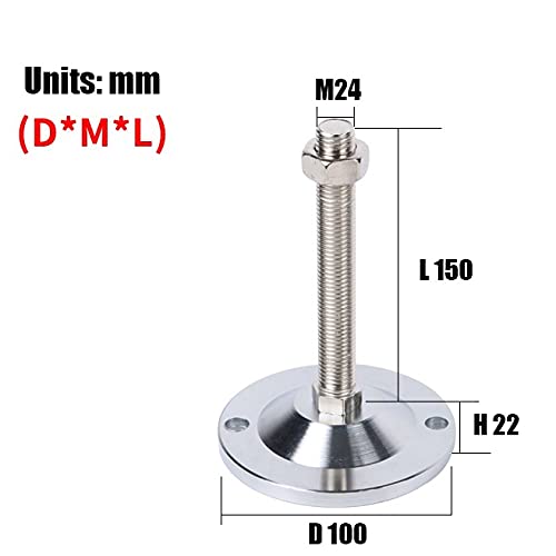 Patas niveladoras resistentes y componentes ajustables antigolpes de 100mm 7
