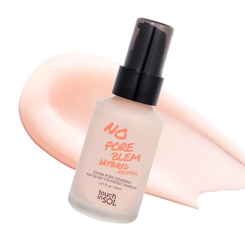 TOUCH IN SOL No Poreblem Hybrid Primer - Extra Pore Covering - 24/7 Matt Finish Sebum and Shine Control - with Vitamin C & E and Green Tea Extracts For Smooths Skin, 1.01 fl.oz.