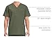 Cherokee Men's V-Neck Top Traditional fit with 4 Pockets, Ultra Soft, Durable, Fade Resistant, 2-Way Stretch Fabric - WW695, L, Olive