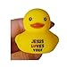 12 Bulk Sets of Jesus Loves You Pocket Prayer Bookmarks with Rubber Duckies Jeep Ducks Christian Party Favors Churches VBS Vacation Bible School Prizes Bible Verse